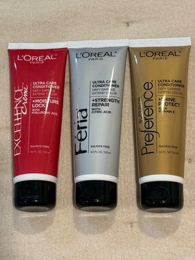 L'Oréal Paris Trio of Ultra Care Conditioners - New